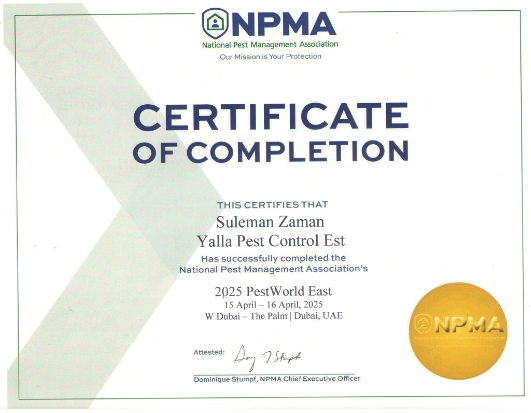 NPMA CERTIFICATE 2025